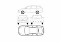 Blueprint Chery Eastar Cross V5 SUV 2007 A4 Photo Print