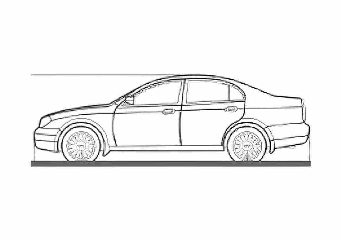 Blueprint Chery Eastar Sedan 2003 A4 Photo Print