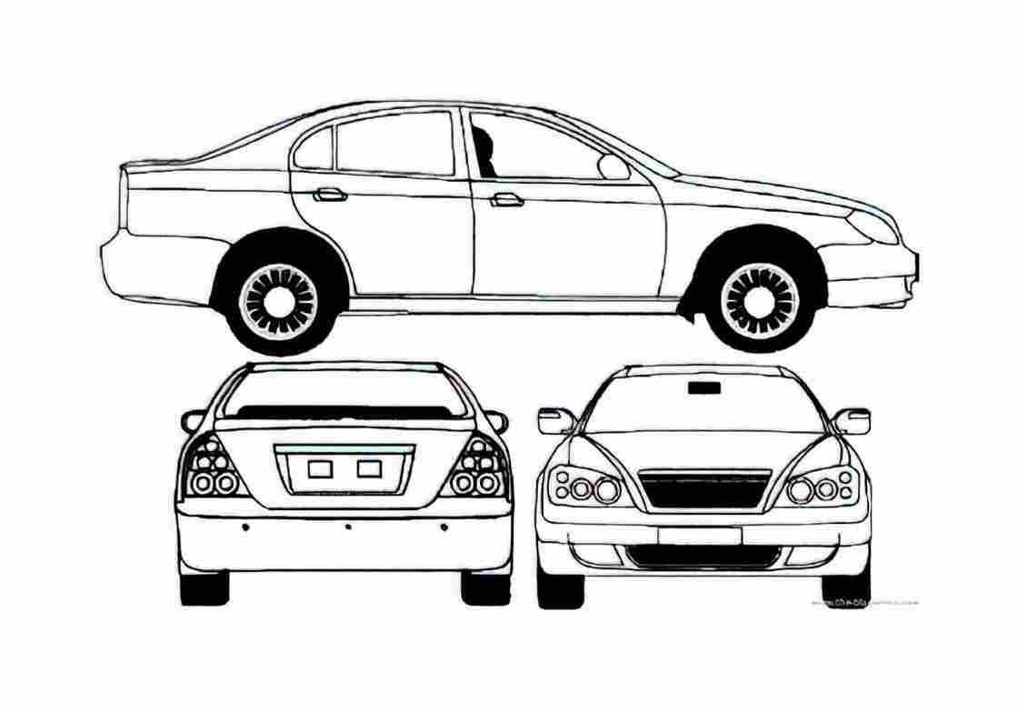 Blueprint Chery Eastar Sedan 2010 A4 Photo Print