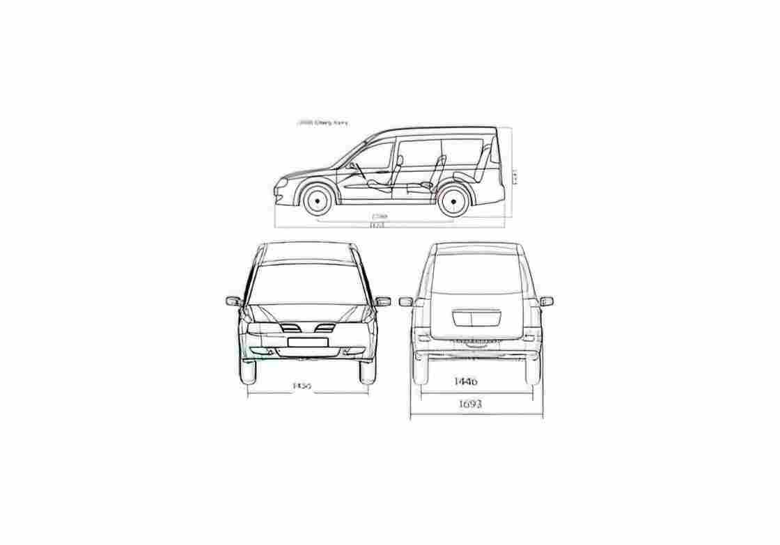 Blueprint Chery Karry Wagon 2006 01 A4 Photo Print