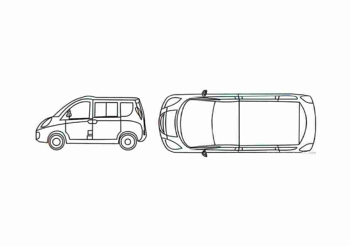Blueprint Chery Riich Minivan 2010 A4 Photo Print