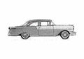 Blueprint Chevrolet 150 2 door Sedan 1956 A4 Photo Print