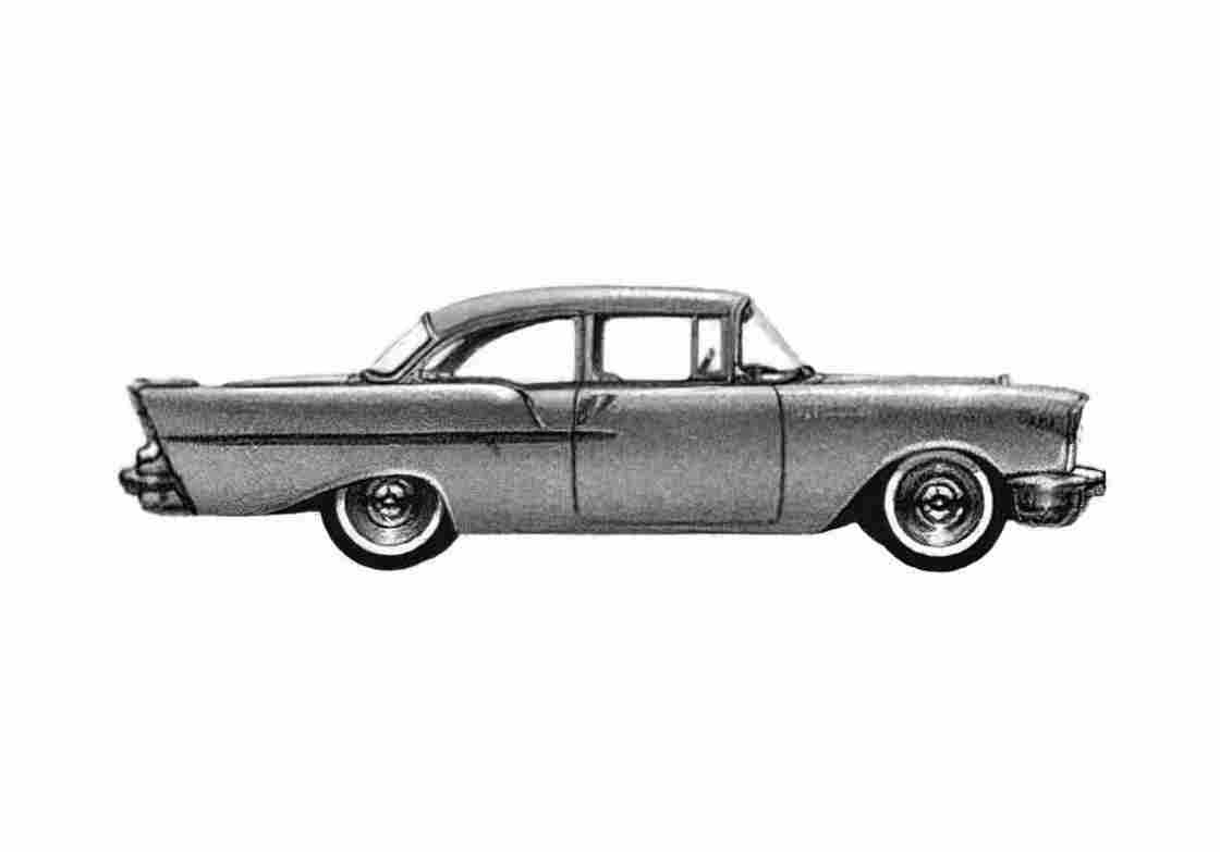 Blueprint Chevrolet 150 2 door Sedan 1957 A4 Photo Print