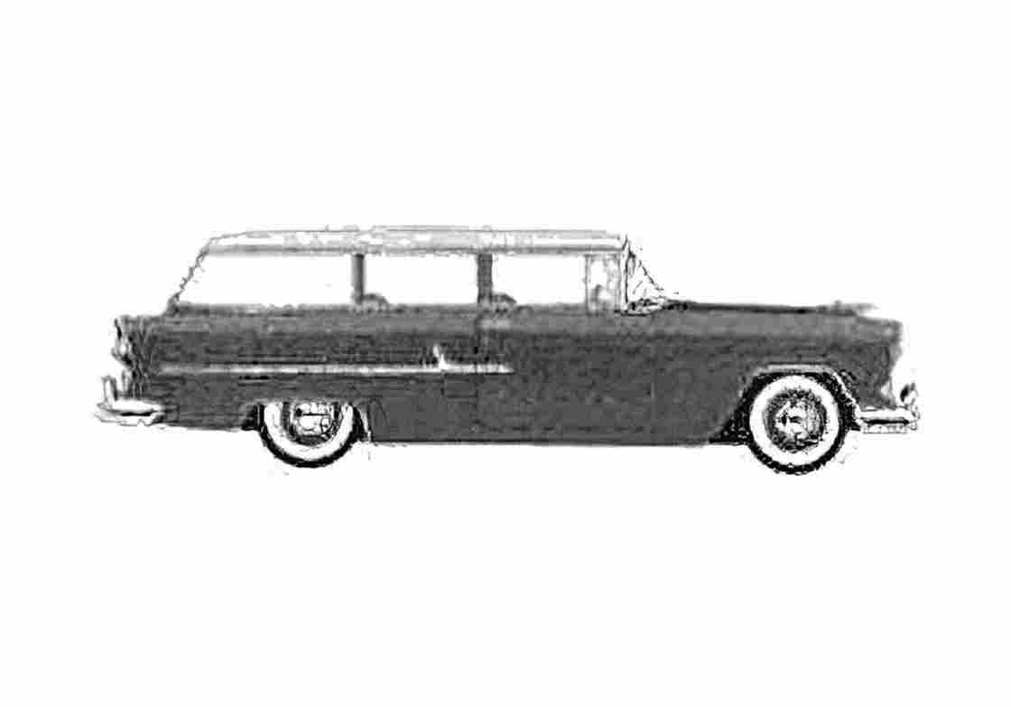 Blueprint Chevrolet 210 Handyman Station Wagon 1955 A4 Photo Print