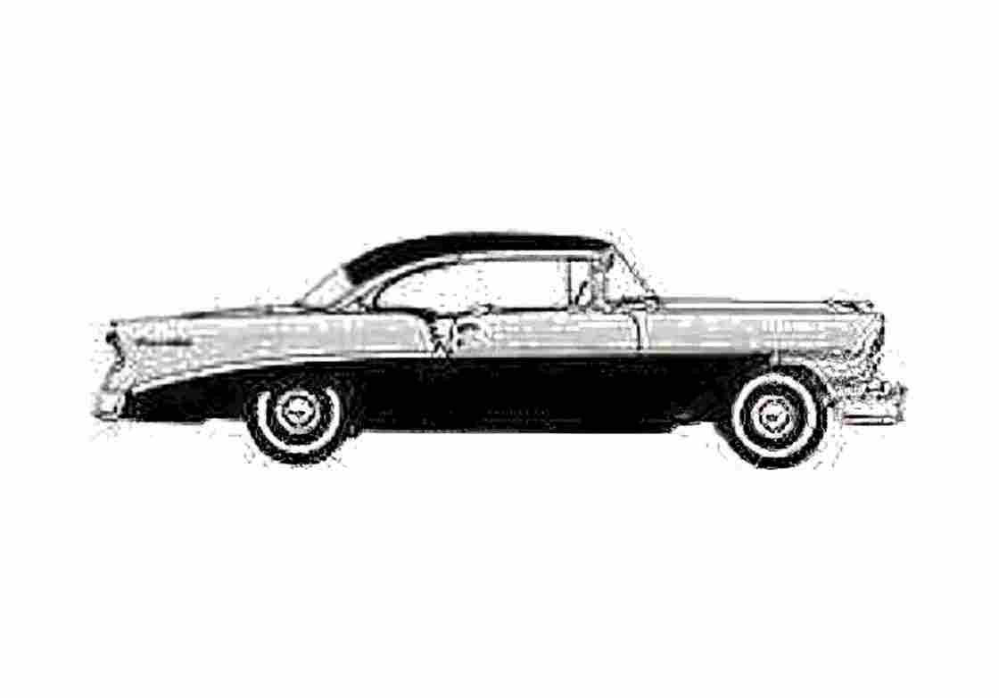 Blueprint Chevrolet 210 Sport Coupe 1956 A4 Photo Print