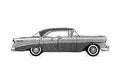 Blueprint Chevrolet 210 Sport Sedan 1956 A4 Photo Print