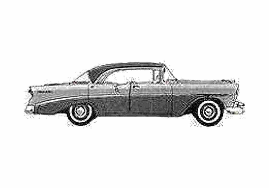 Blueprint Chevrolet 210 Sport Sedan 1956 A4 Photo Print
