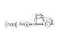 Blueprint Chevrolet 3603 Chassis Pick up 1948 A4 Photo Print