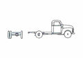 Blueprint Chevrolet 3803 Chassis Pick up 1948 A4 Photo Print