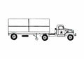 Blueprint Chevrolet 4x4 Semi Trailer Truck 1943 A4 Photo Print