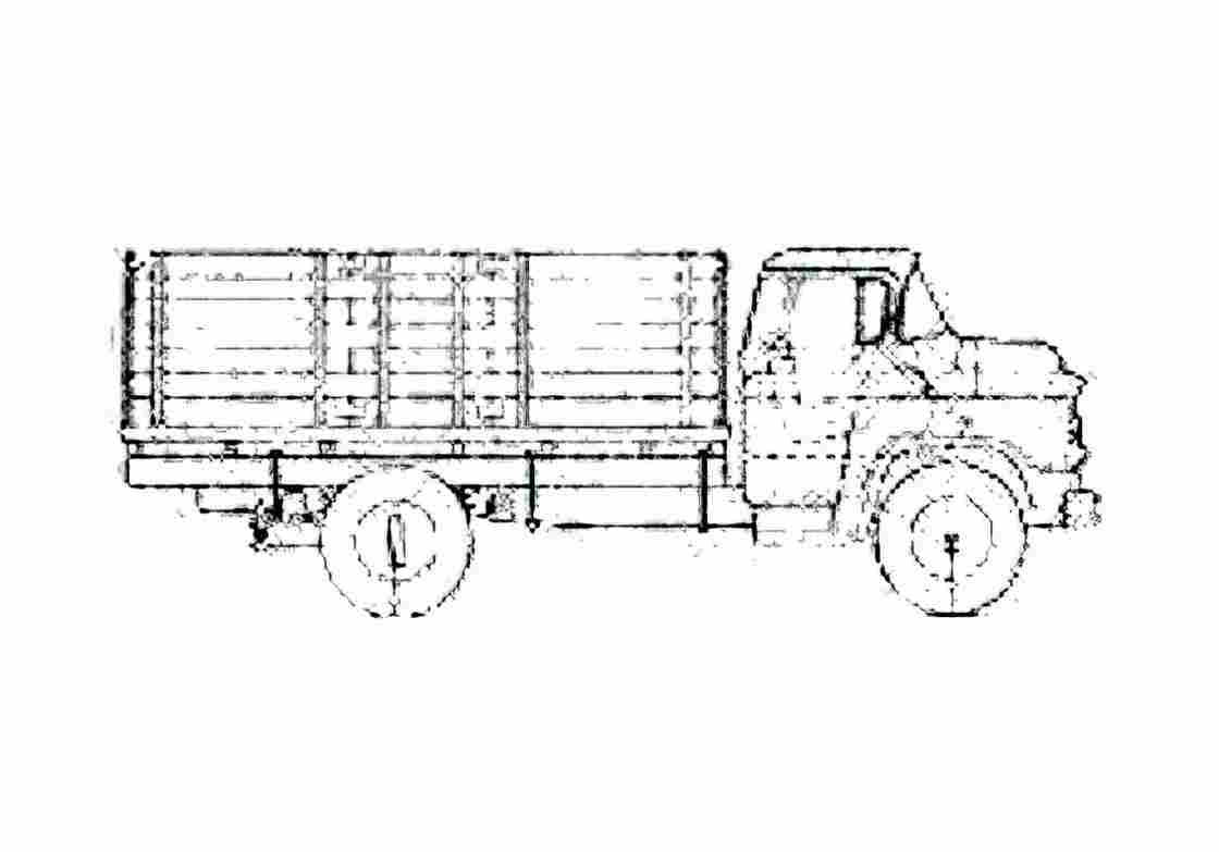Blueprint Chevrolet 5400 Skates Truck 1956 A4 Photo Print