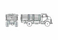 Blueprint Chevrolet 5429 Stakes Truck 1948 A4 Photo Print