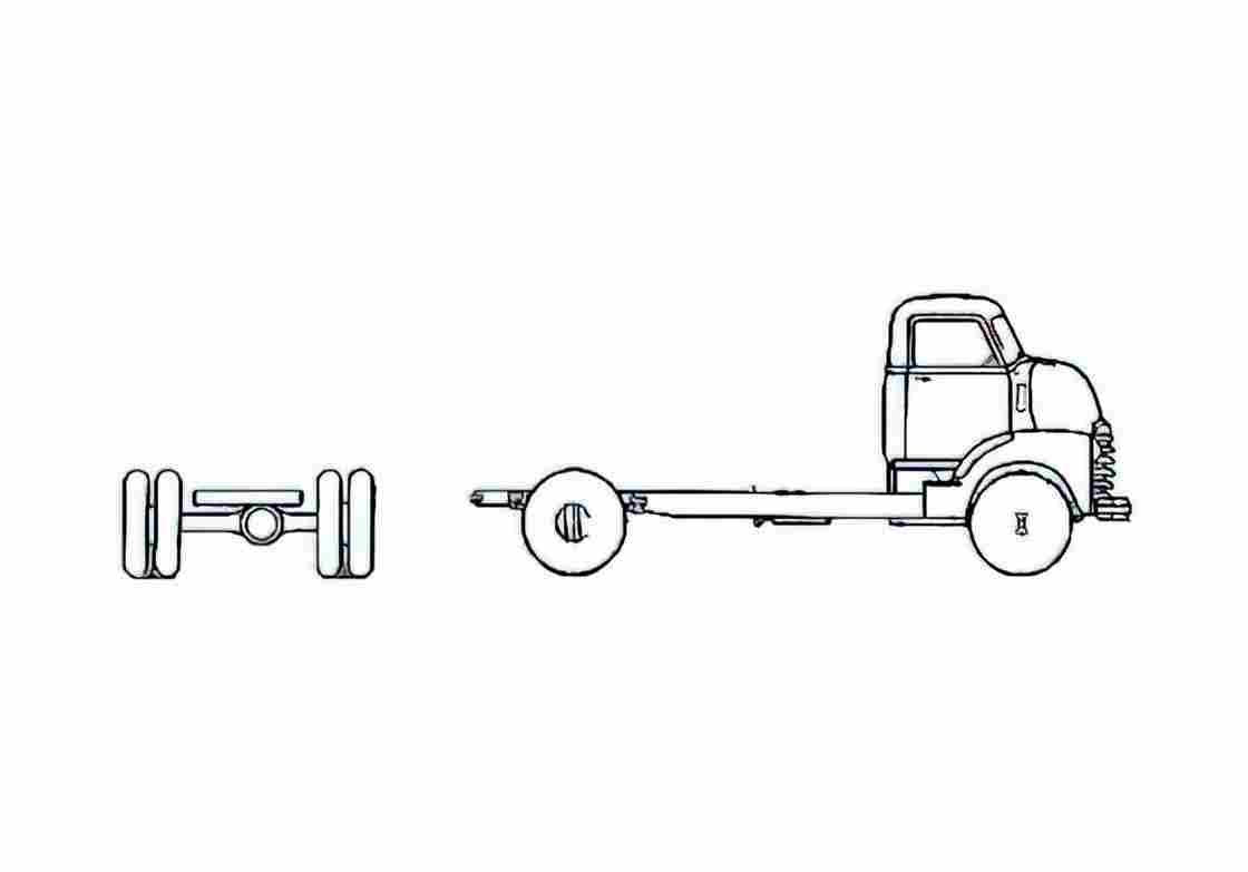 Blueprint Chevrolet 5703 Chassis Truck 1948 A4 Photo Print
