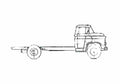 Blueprint Chevrolet 7000 Chassis Truck 1956 A4 Photo Print