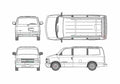 Blueprint Chevrolet Astro Field Liner Van 1996 A4 Photo Print