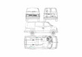 Blueprint Chevrolet Astro LWB Van 1990 A4 Photo Print