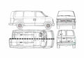 Blueprint Chevrolet Astro Van 1990 A4 Photo Print