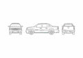 Blueprint Chevrolet Avalanche SUT Pick up 2007 A4 Photo Print