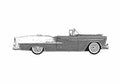Blueprint Chevrolet Bel Air Convertible Cabriolet 1955 A4 Photo Print