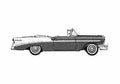 Blueprint Chevrolet Bel Air Convertible Cabriolet 1956 A4 Photo Print