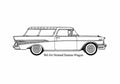 Blueprint Chevrolet Bel Air Nomad Station Wagon 1957 A4 Photo Print
