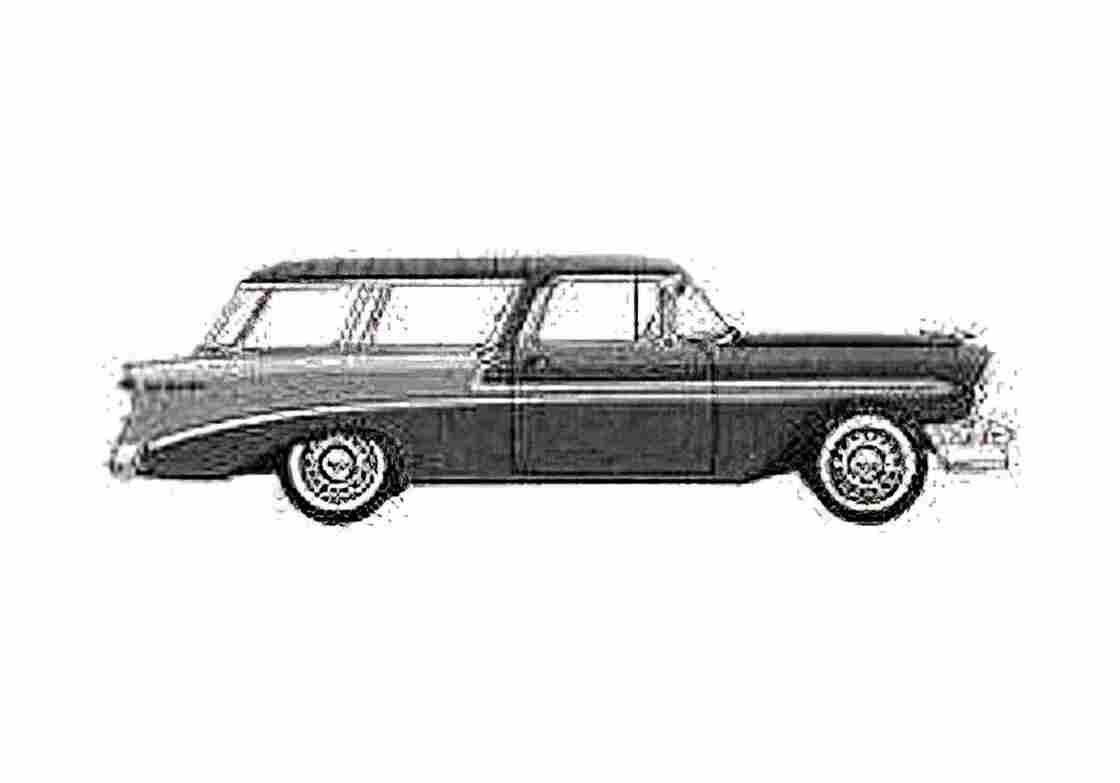 Blueprint Chevrolet Bel Air Nomad Wagon 1956 A4 Photo Print
