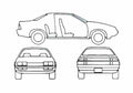 Blueprint Chevrolet Beretta Coupe 1989 A4 Photo Print