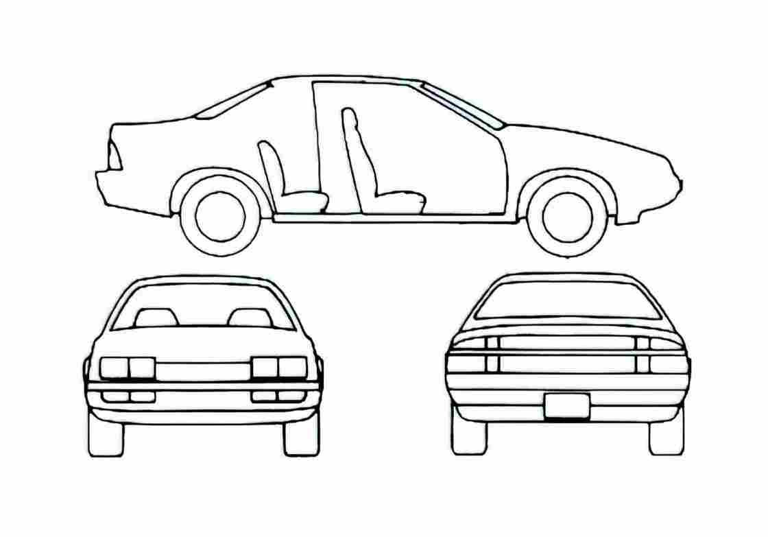 Blueprint Chevrolet Beretta Coupe 1989 A4 Photo Print