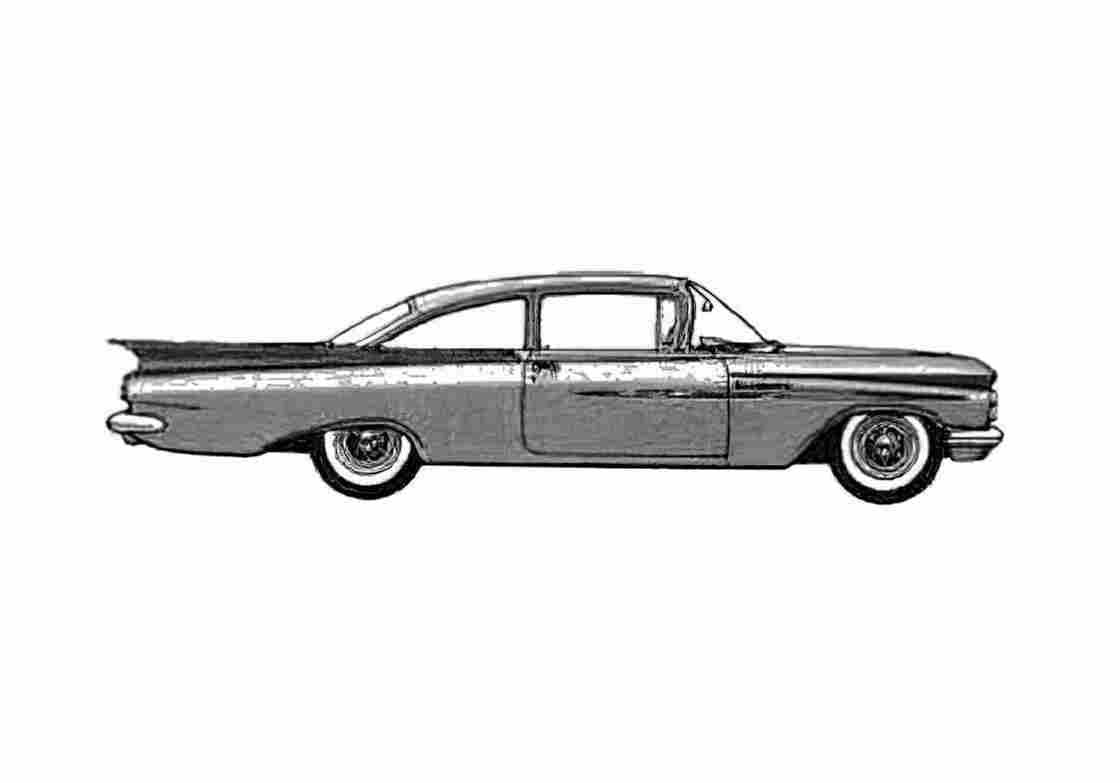 Blueprint Chevrolet Biscayne Utility Sedan 1959 A4 Photo Print