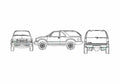 Blueprint Chevrolet Blazer 3 door SUV 2002 A4 Photo Print