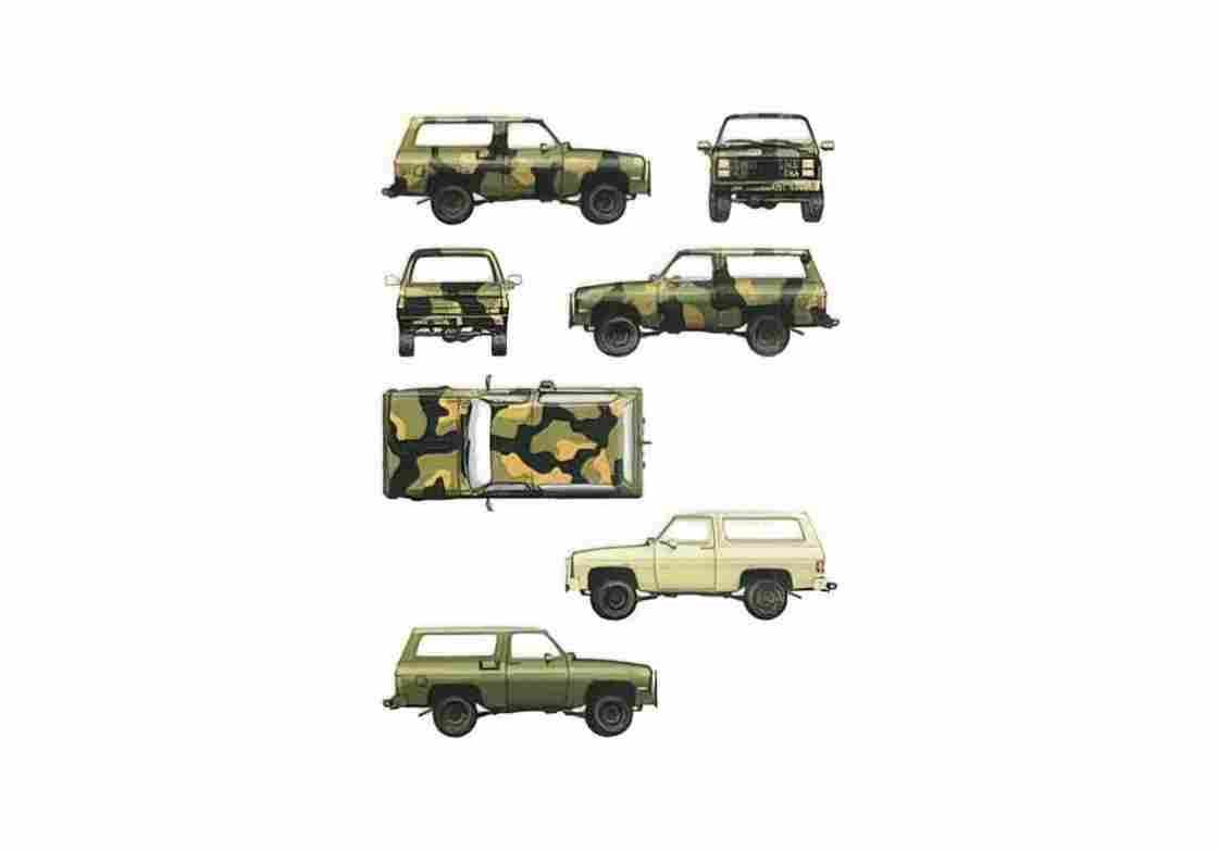 Blueprint Chevrolet Blazer M1009 CUCV SUV A4 Photo Print