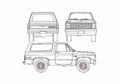 Blueprint Chevrolet Blazer SUV 1987 A4 Photo Print