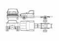 Blueprint Chevrolet C K Chassis Cab Pick up 1990 A4 Photo Print