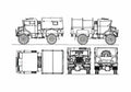 Blueprint Chevrolet C15A Truck 1942 A4 Photo Print