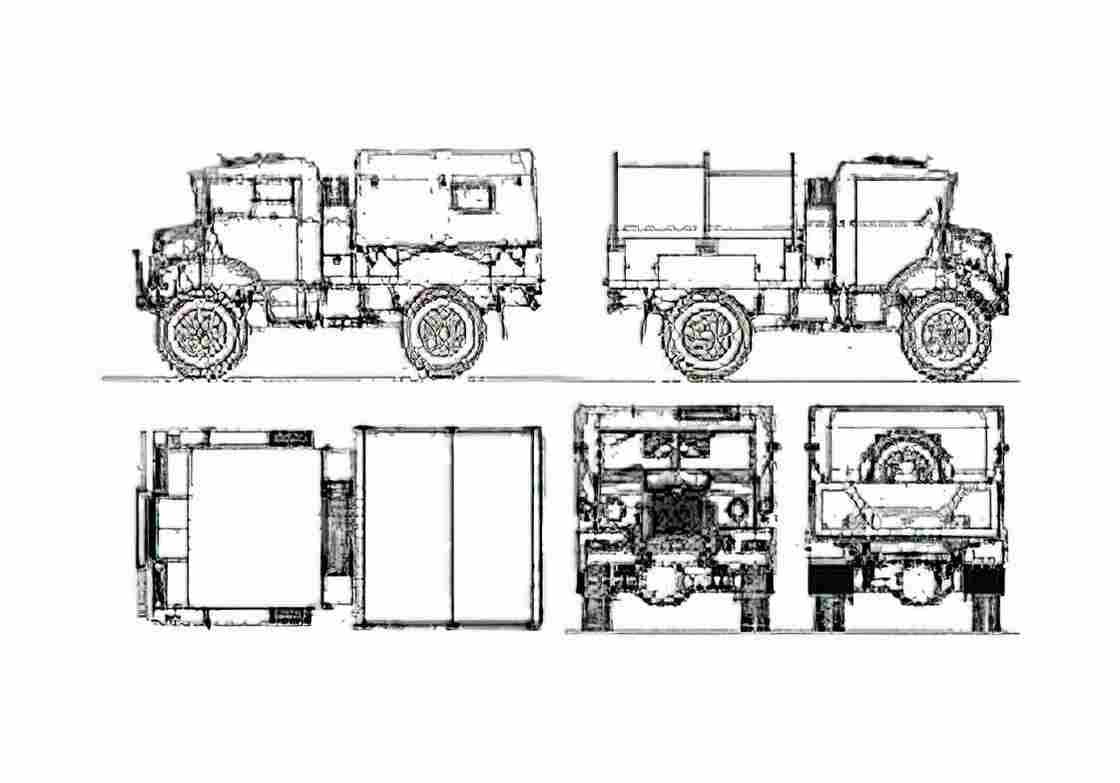 Blueprint Chevrolet C15A Truck 1942 A4 Photo Print
