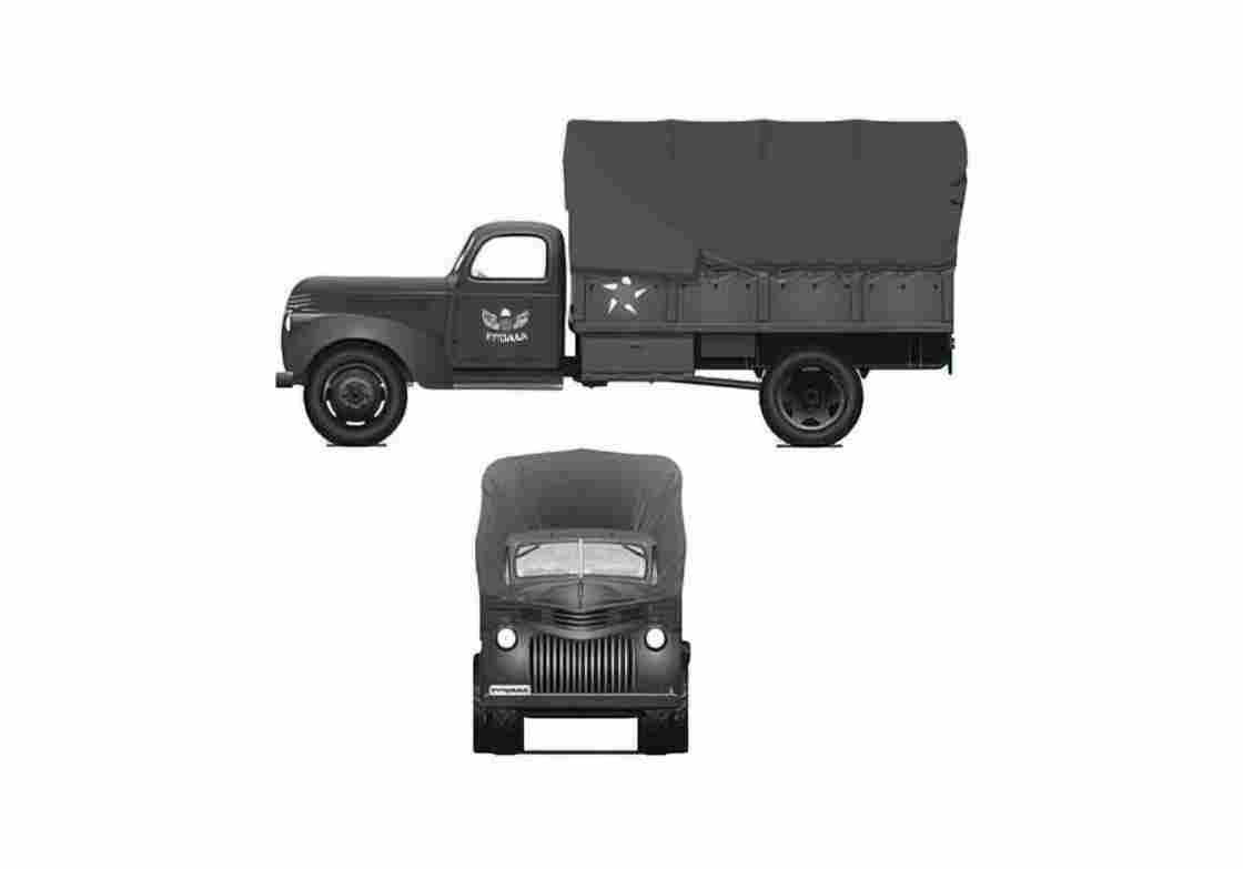 Blueprint Chevrolet CC60L Truck 1941 A4 Photo Print