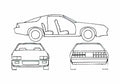 Blueprint Chevrolet Camaro Coupe 1989 A4 Photo Print