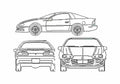 Blueprint Chevrolet Camaro Coupe 2001 A4 Photo Print