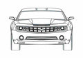 Blueprint Chevrolet Camaro Coupe 2009 A4 Photo Print