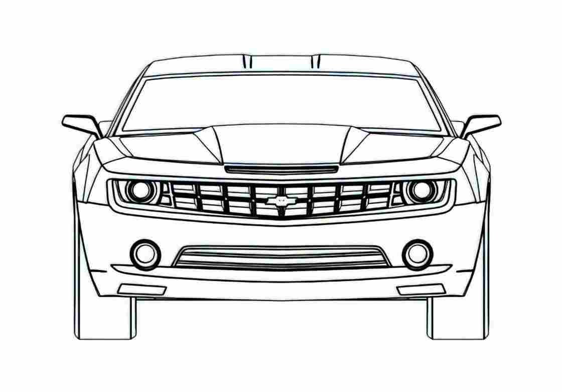 Blueprint Chevrolet Camaro Coupe 2009 A4 Photo Print
