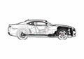 Blueprint Chevrolet Camaro SS Coupe 2010 A4 Photo Print