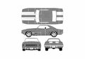 Blueprint Chevrolet Camaro Z 28 Coupe 1969 A4 Photo Print
