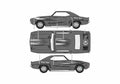 Blueprint Chevrolet Camaro Z 28 Snaptite Coupe 1969 A4 Photo Print