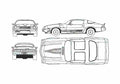 Blueprint Chevrolet Camaro Z28 Coupe 1980 A4 Photo Print