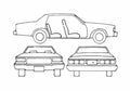 Blueprint Chevrolet Caprice Classic Sedan 1989 A4 Photo Print