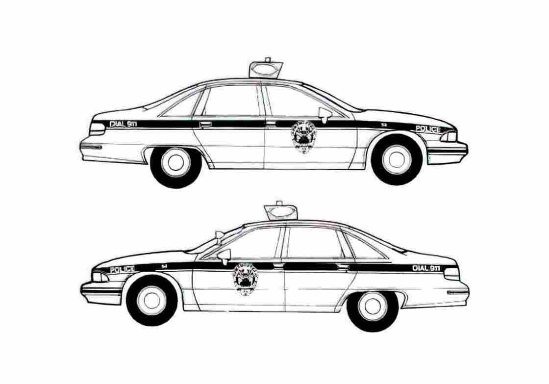 Blueprint Chevrolet Caprice Classic Sedan 1992 A4 Photo Print