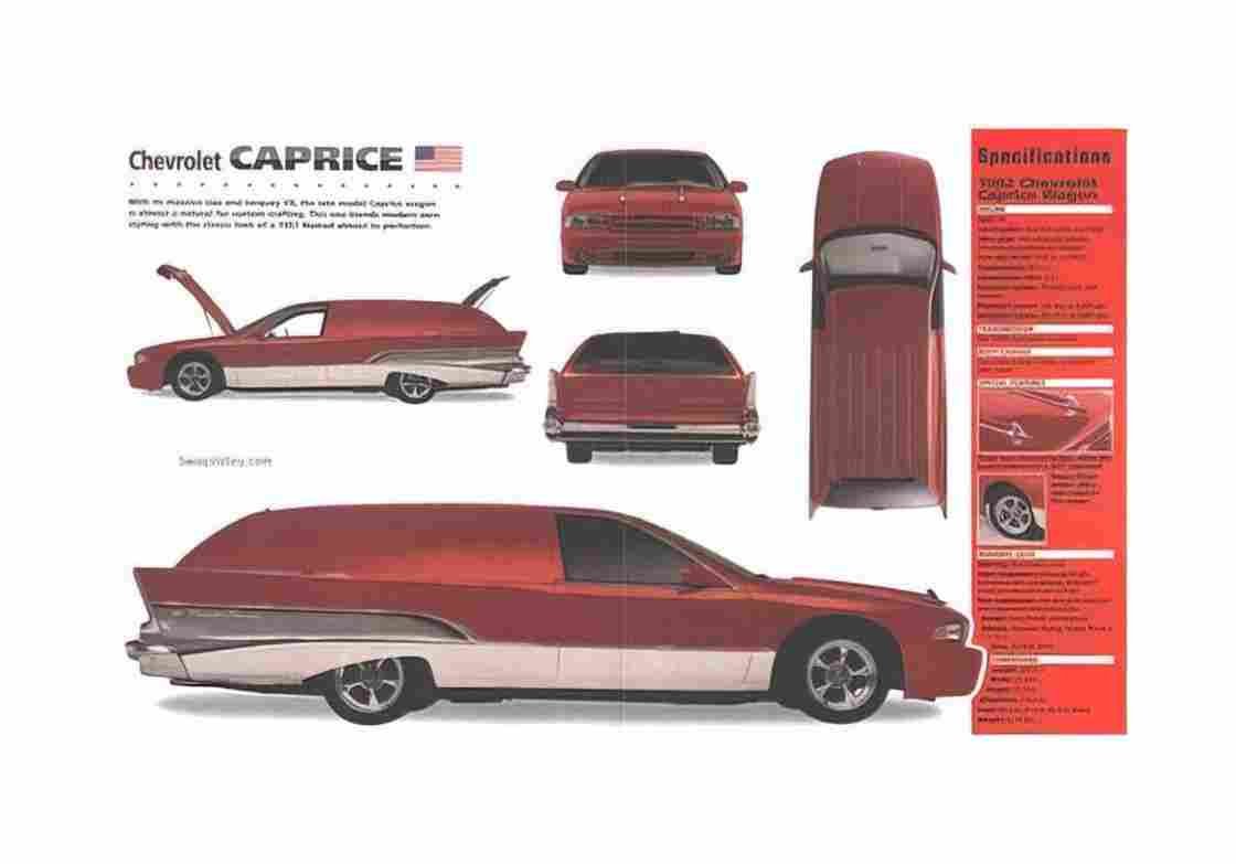 Blueprint Chevrolet Caprice Wagon 1992 A4 Photo Print