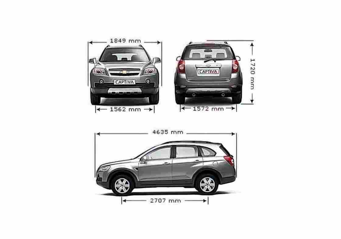 Blueprint Chevrolet Captiva SUV 2006 A4 Photo Print