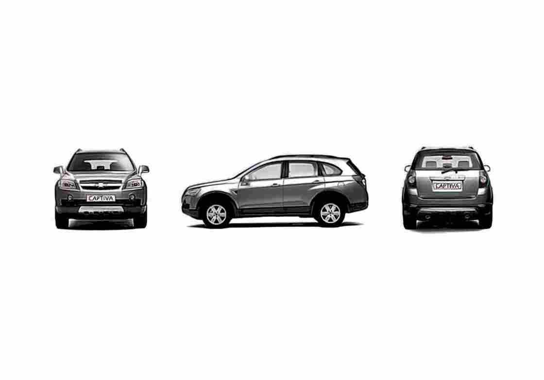 Blueprint Chevrolet Captiva SUV 2007 A4 Photo Print