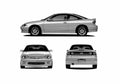 Blueprint Chevrolet Cavalier Coupe 2004 A4 Photo Print